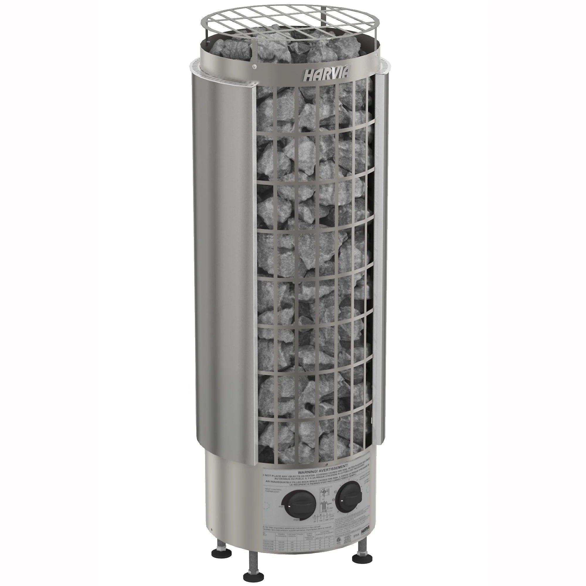 Harvia Cilindro Half Stainless Steel Sauna Heater - Internal Controls