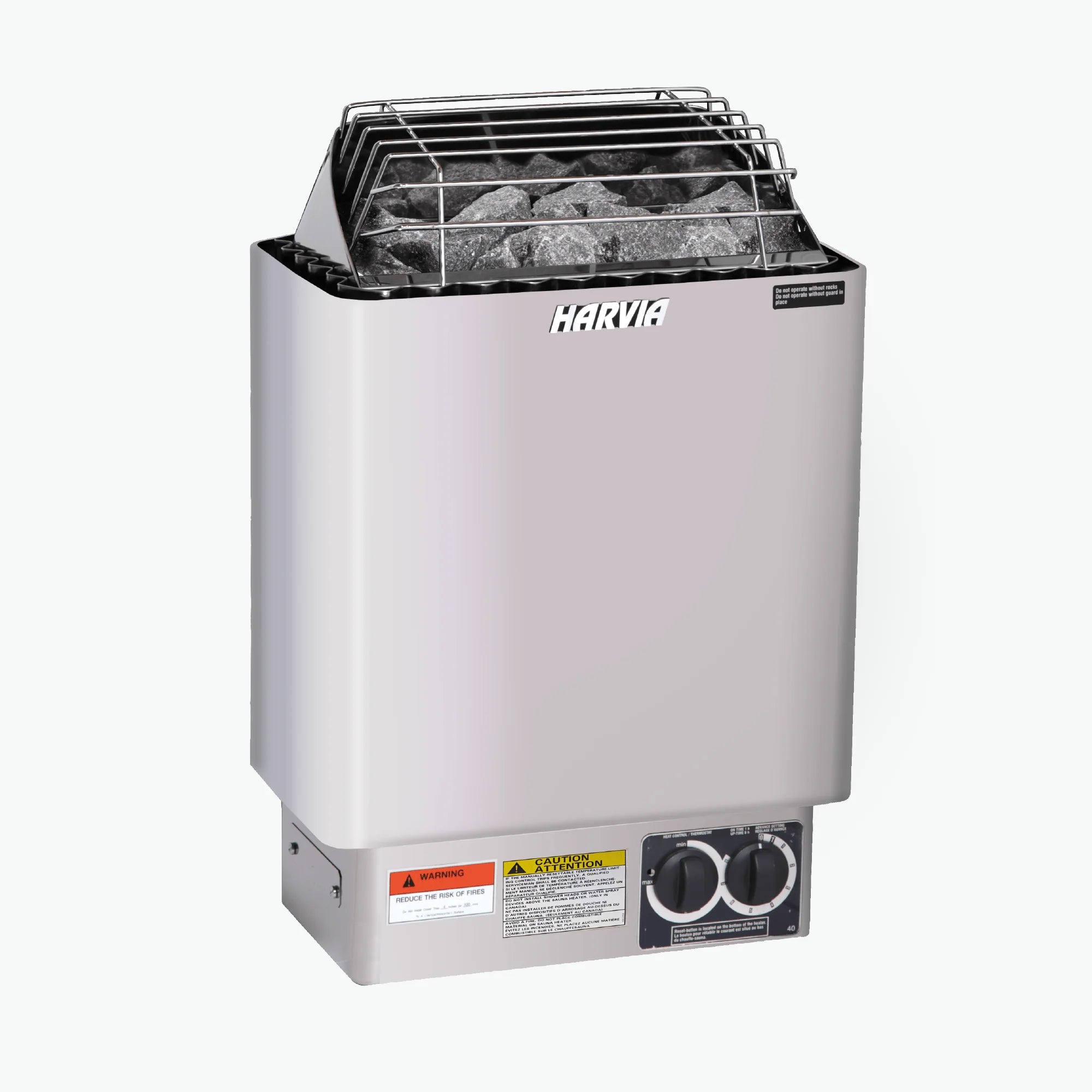 Harvia KIP Stainless Steel Sauna Heater - Internal Time & Temperature Controls